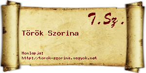 Török Szorina névjegykártya